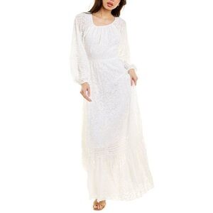 NEW NWT Tanya Taylor Bekah Maxi Dress Ivory Silk Blend